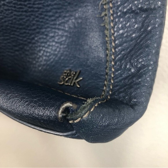 The Sak Lucia Leather Crossbody Bag Blue Everyday Casual Purse - Picture 4 of 16